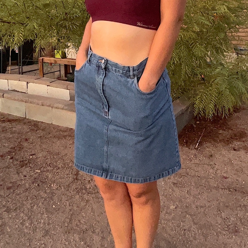 Vintage Pendleton Denim Skirt - Picture 4 of 14